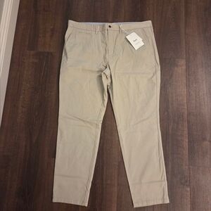 Perk Pants Mens Light Khaki Beige Feel Good Chinos Slim Fit Stretch NWT